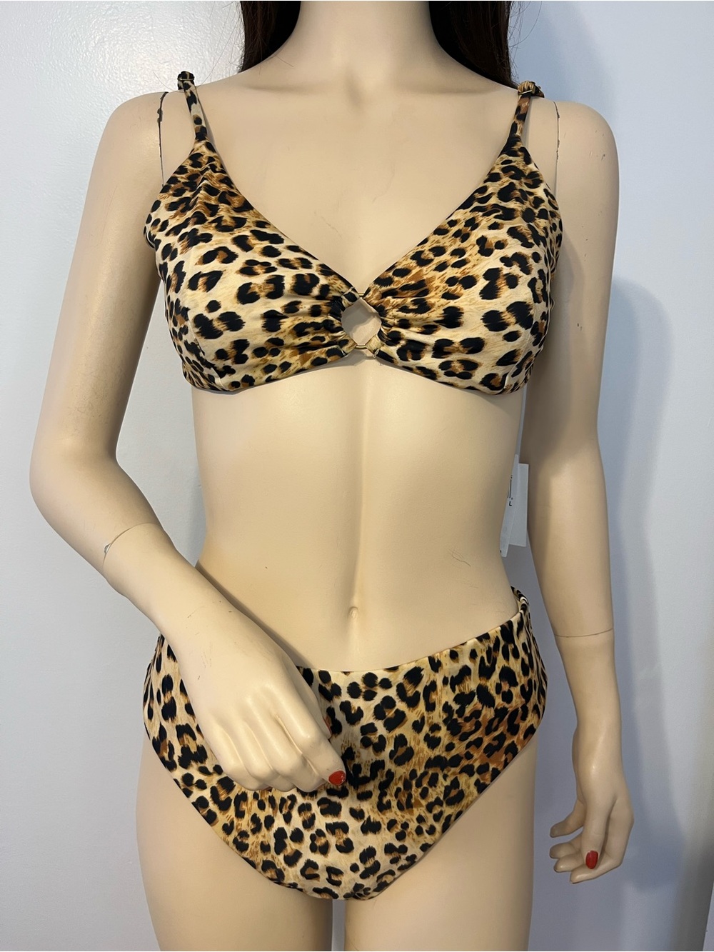 NWTs Andie Cheetah Print Bikini -  Top Size Large & Bottoms Size Medium